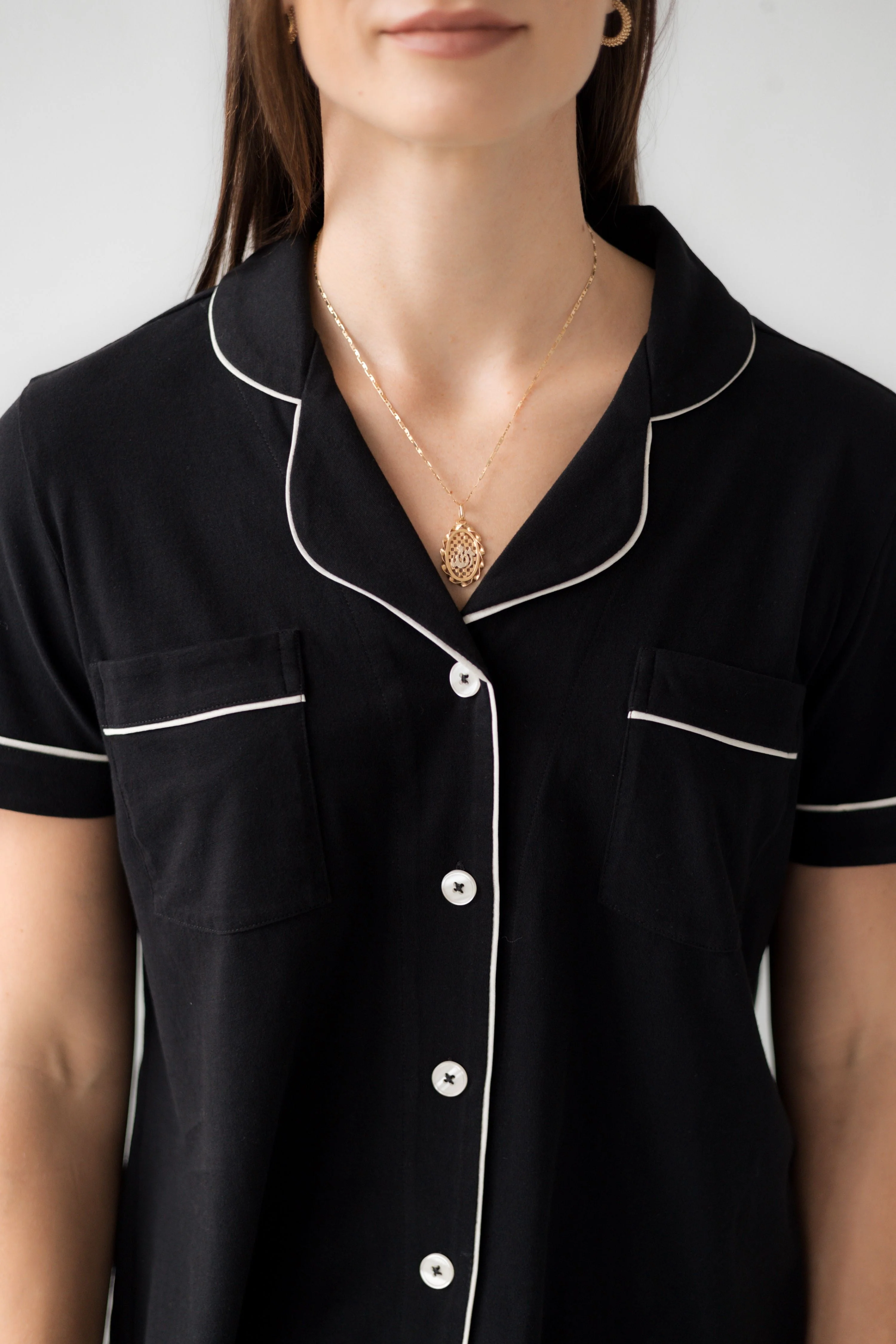 Classic Luxury Capri Pajamas in  Brushed Pima Cotton - Image 14