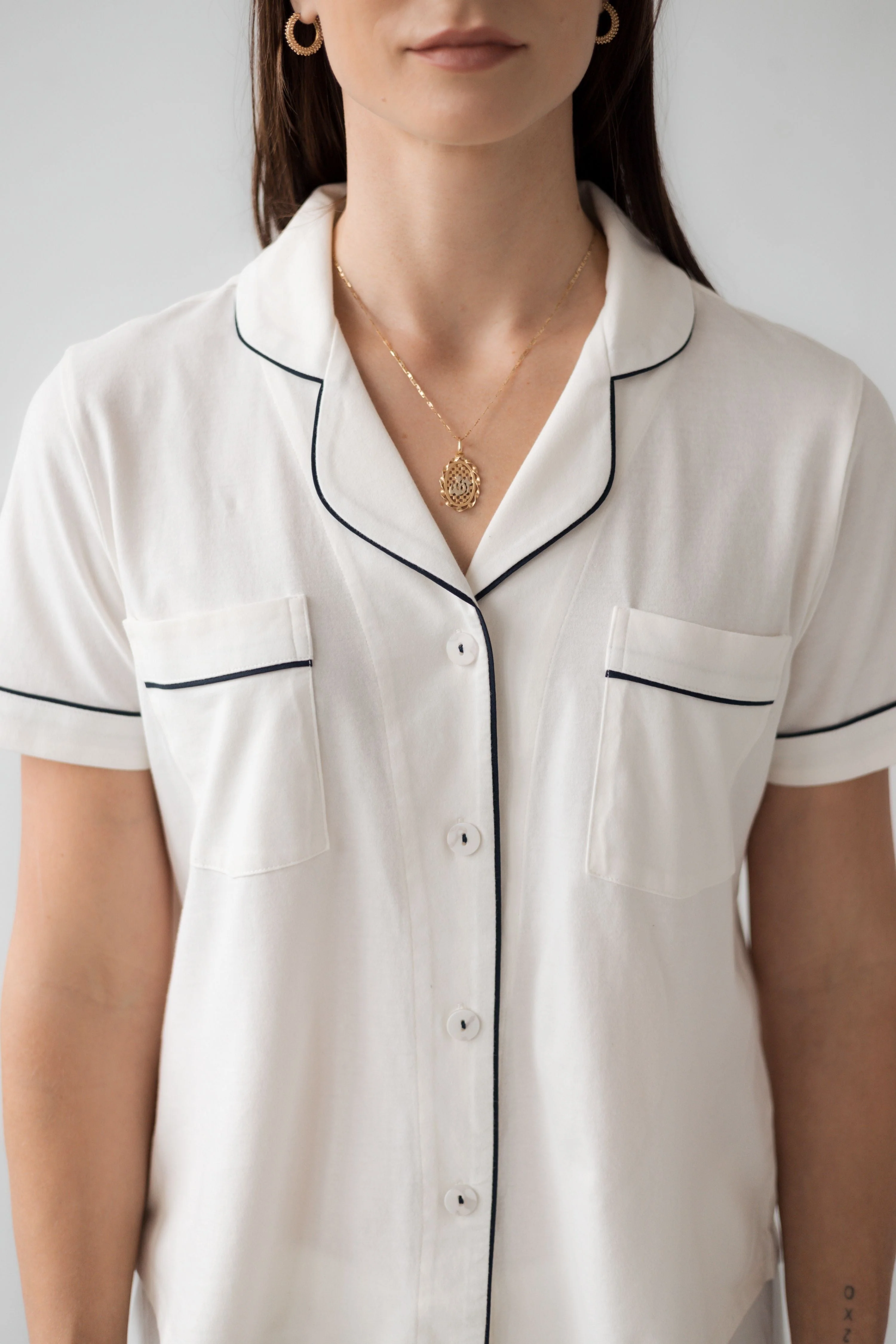 Classic Luxury Capri Pajamas in  Brushed Pima Cotton - Image 16