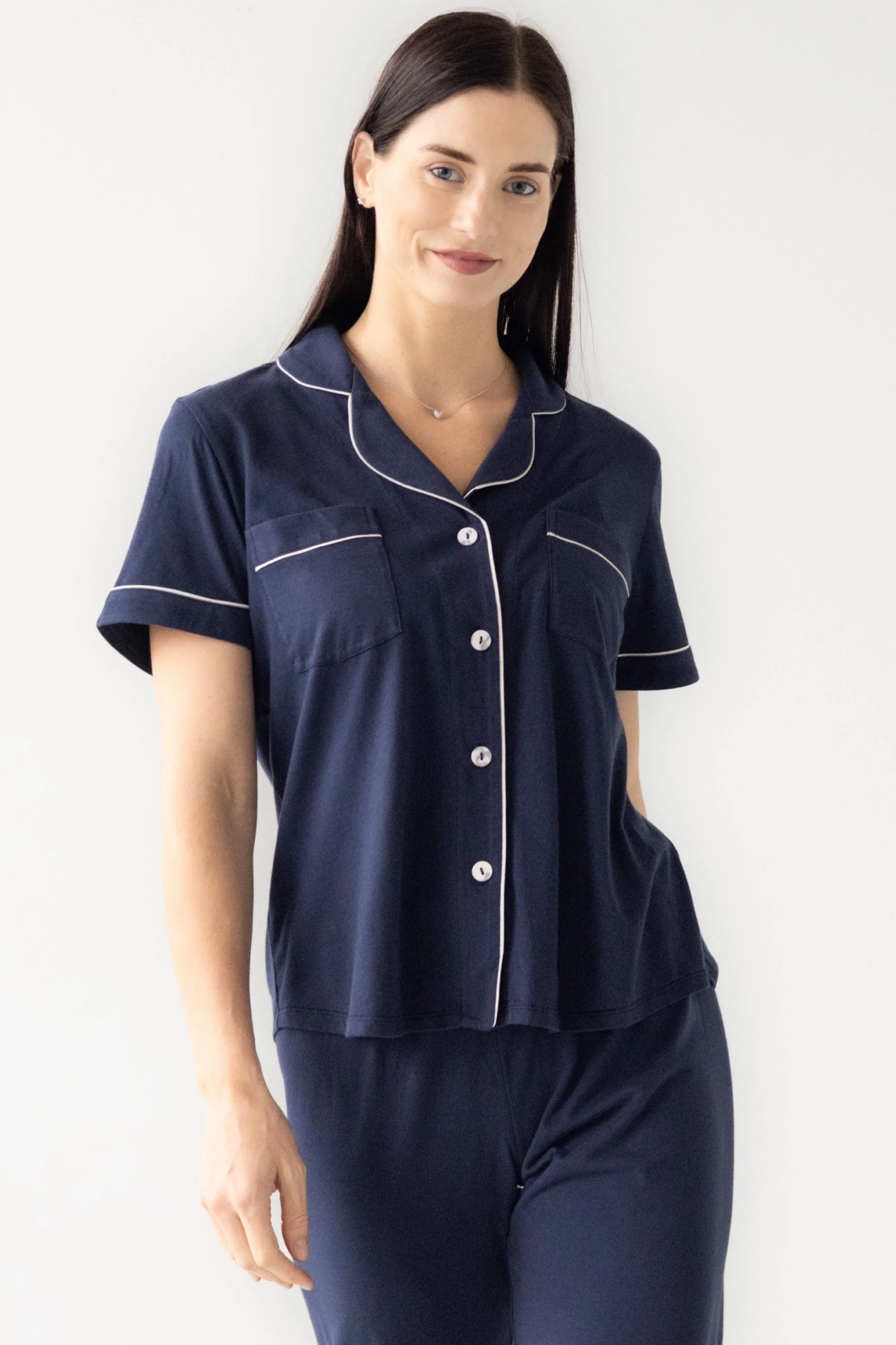 Classic Luxury Capri Pajamas in  Brushed Pima Cotton - Image 9