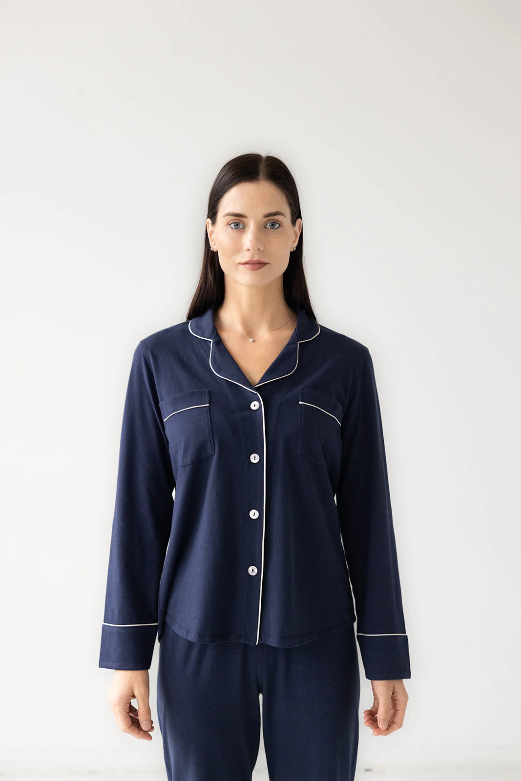Classic Luxury Pajamas in Brushed Pima Cotton - Image 10