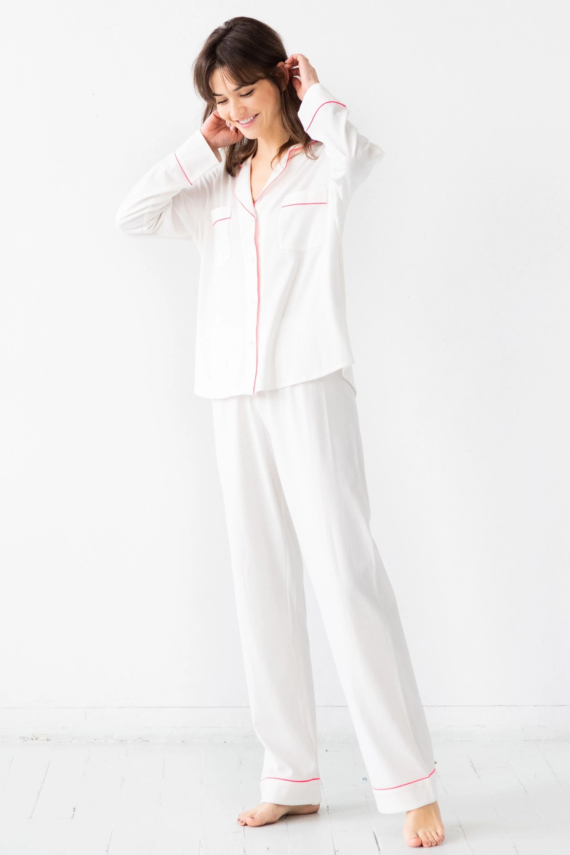 Classic Luxury Pajamas in Brushed Pima Cotton - Image 15