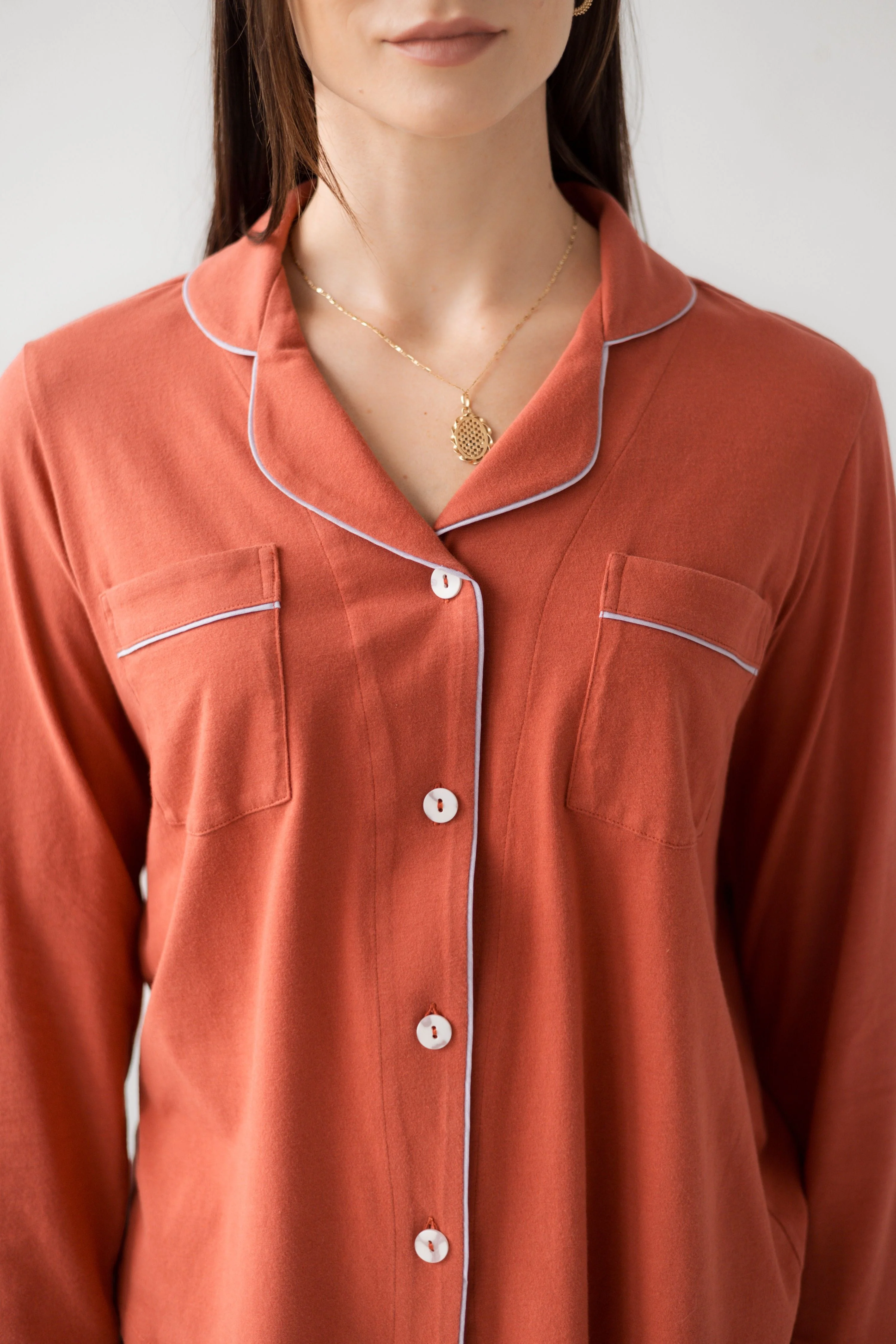 Classic Luxury Pajamas in Brushed Pima Cotton - Image 17