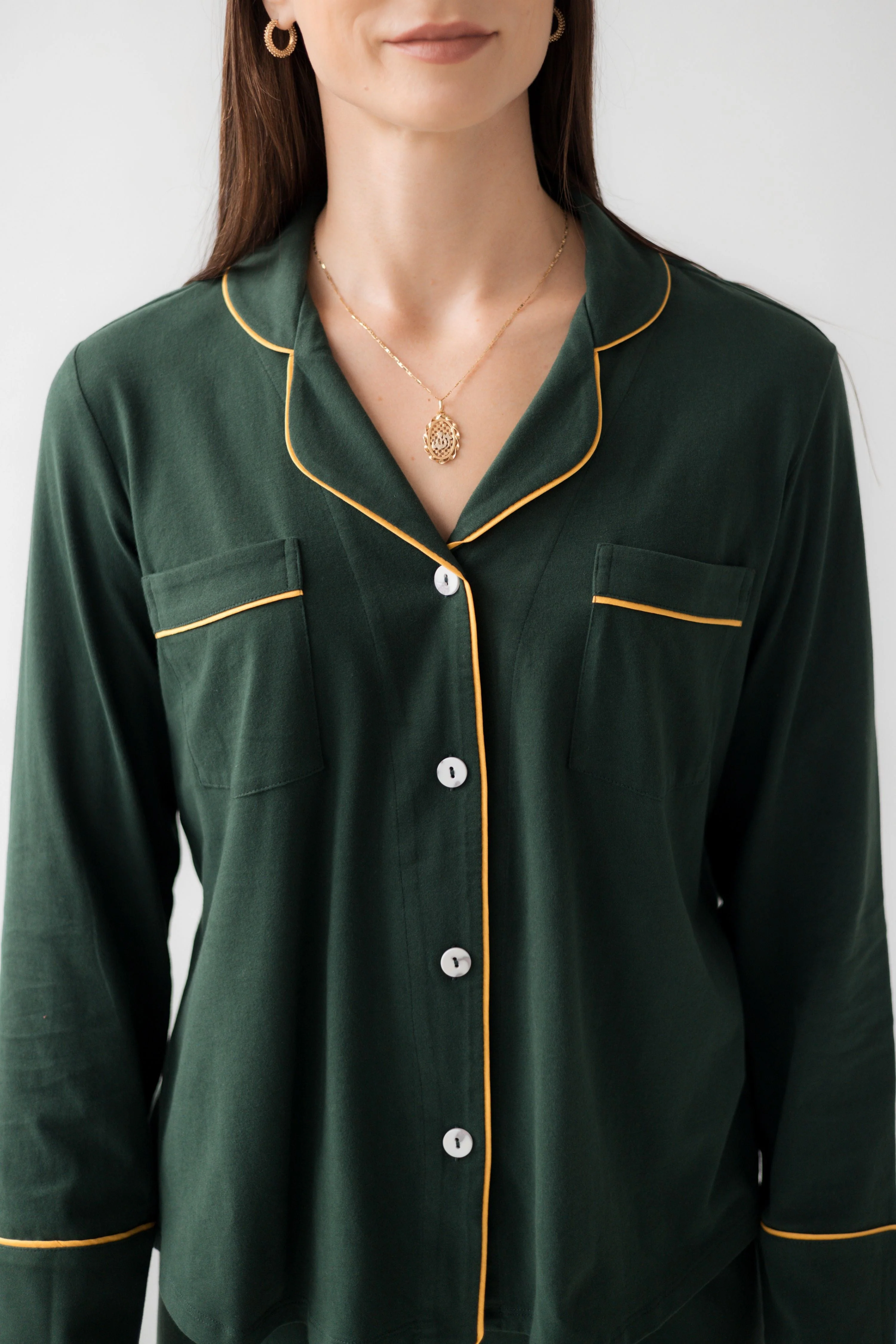 Classic Luxury Pajamas in Brushed Pima Cotton - Image 18
