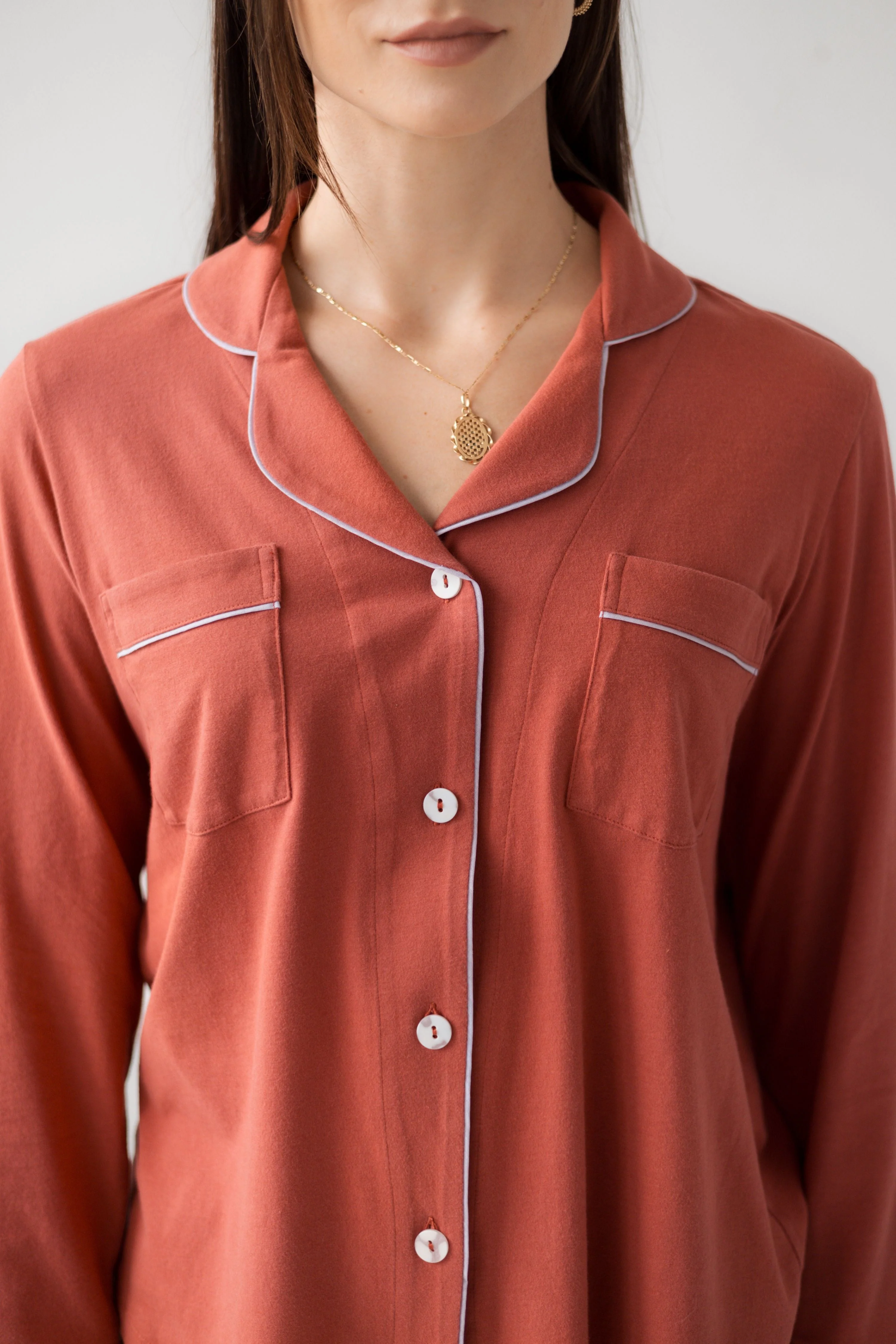 Classic Luxury Pajamas in Brushed Pima Cotton - Image 19