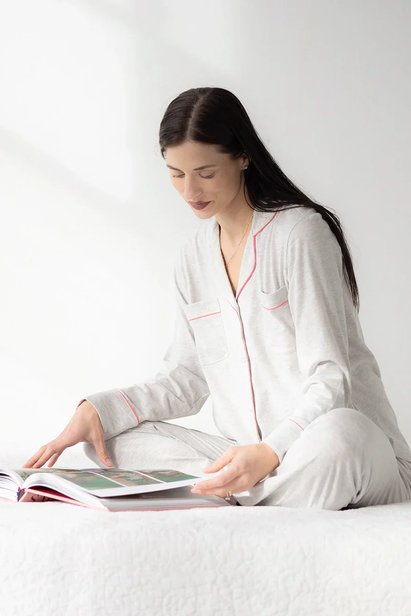 Classic Luxury Pajamas in Brushed Pima Cotton - Image 2