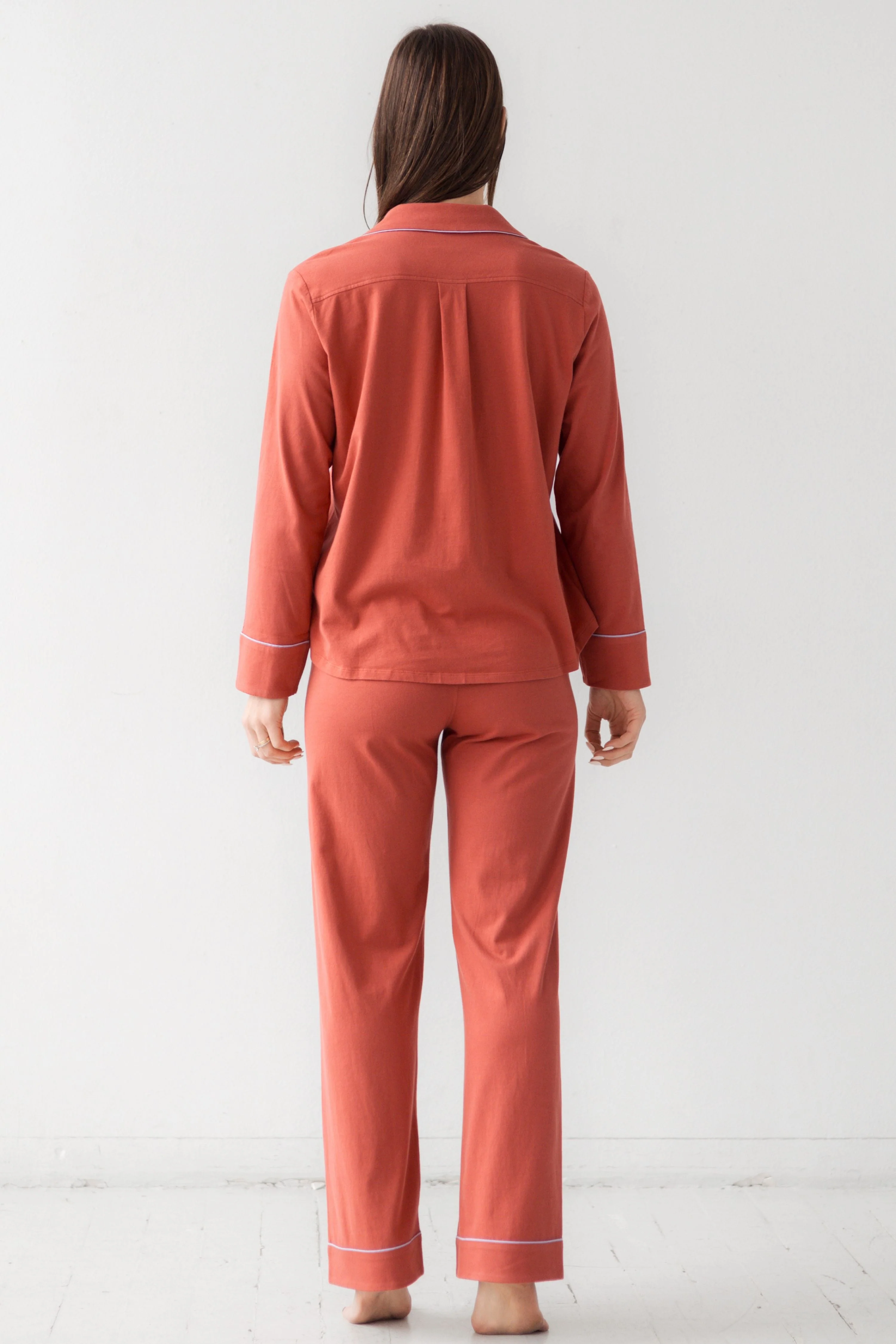 Classic Luxury Pajamas in Brushed Pima Cotton - Image 22