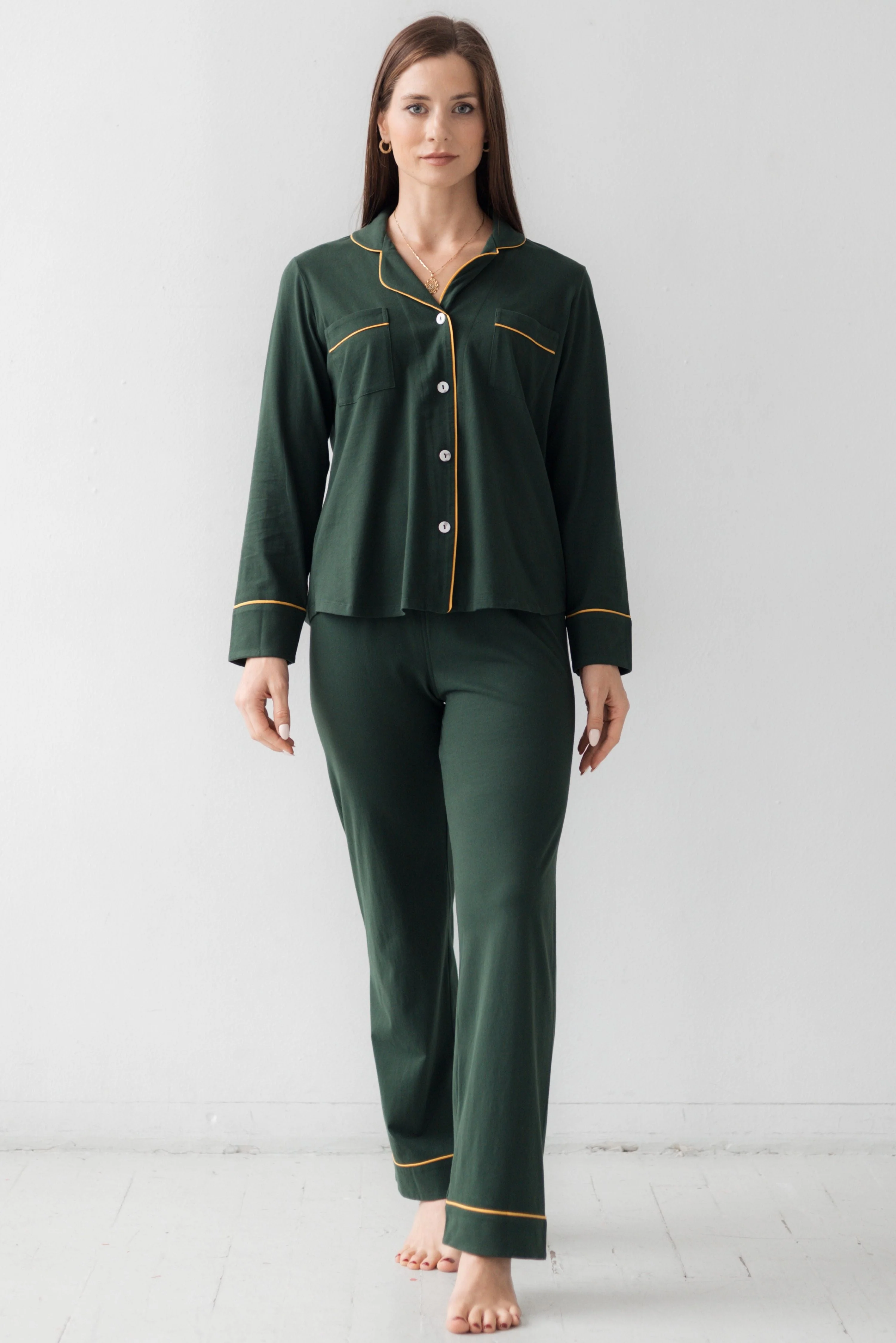 Classic Luxury Pajamas in Brushed Pima Cotton - Image 25