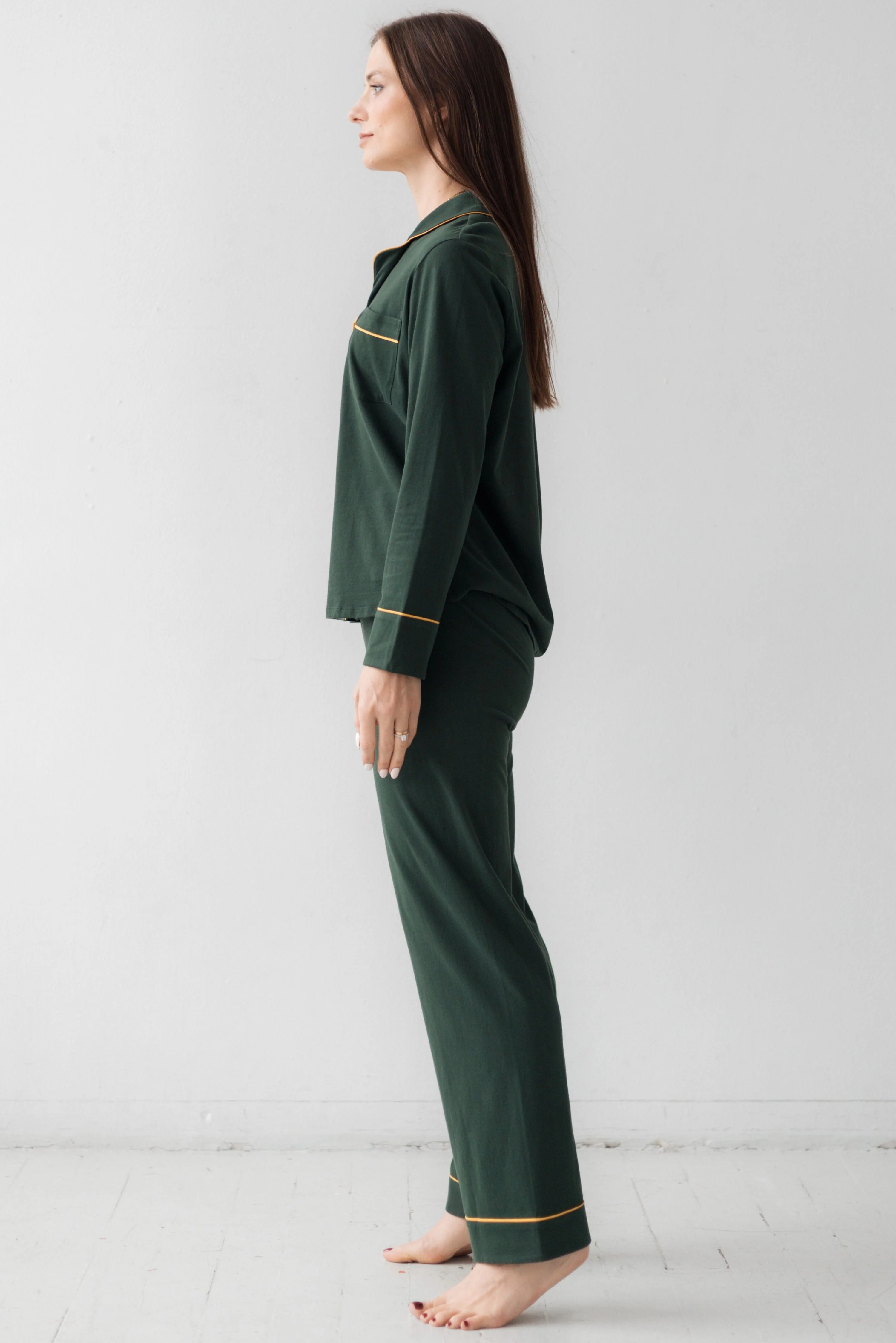 Classic Luxury Pajamas in Brushed Pima Cotton - Image 26