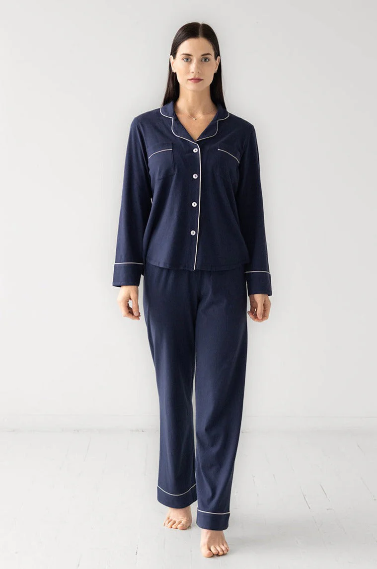 Classic Luxury Pajamas in Brushed Pima Cotton - Image 4