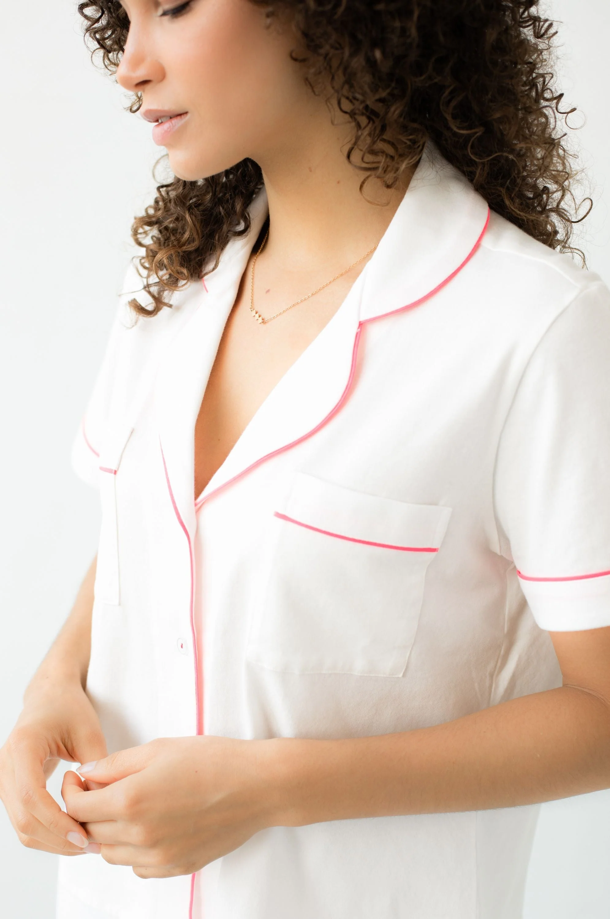 Classic Luxury Shorties Pajamas in Brushed Pima Cotton - Image 14