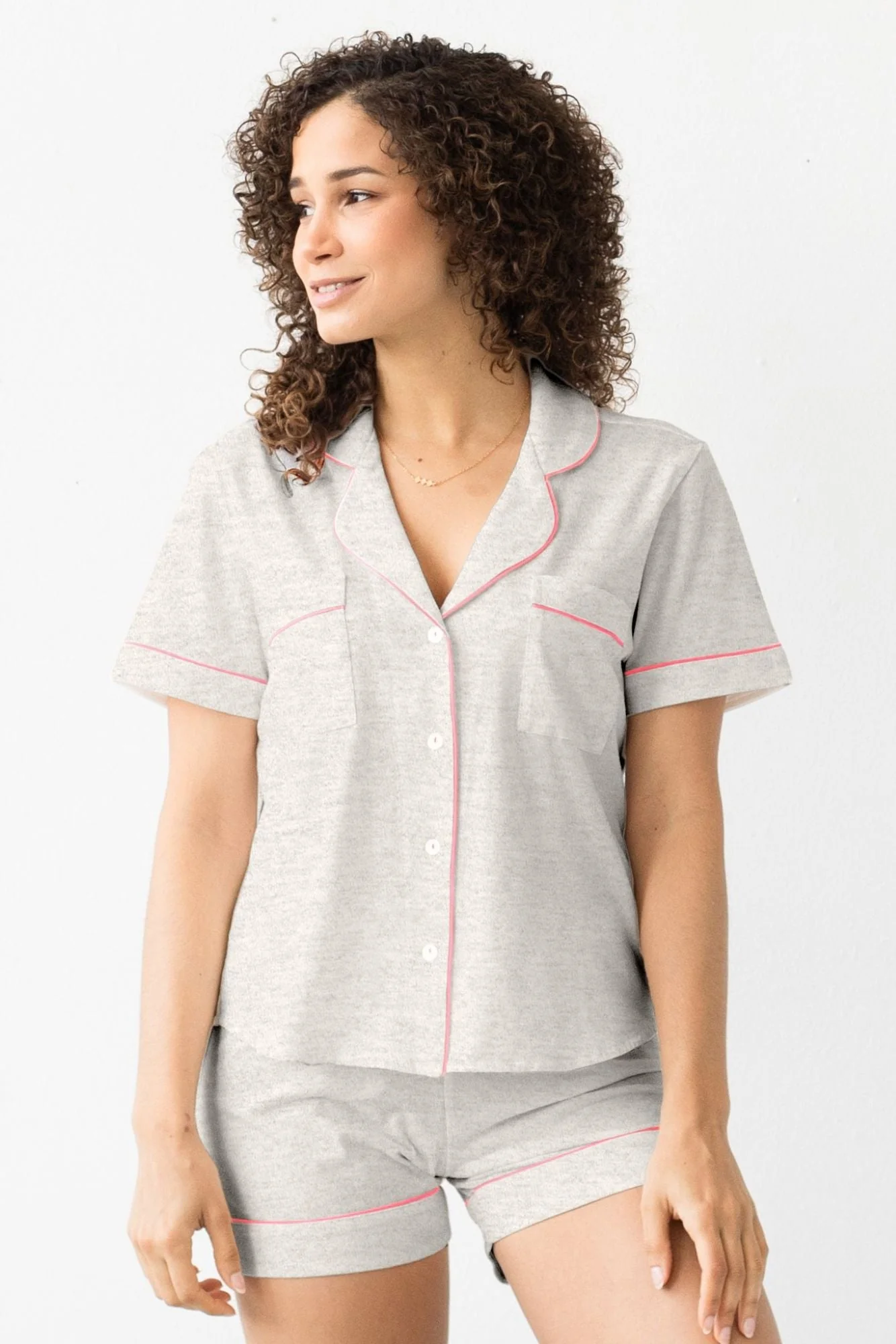 Classic Luxury Shorties Pajamas in Brushed Pima Cotton - Image 15