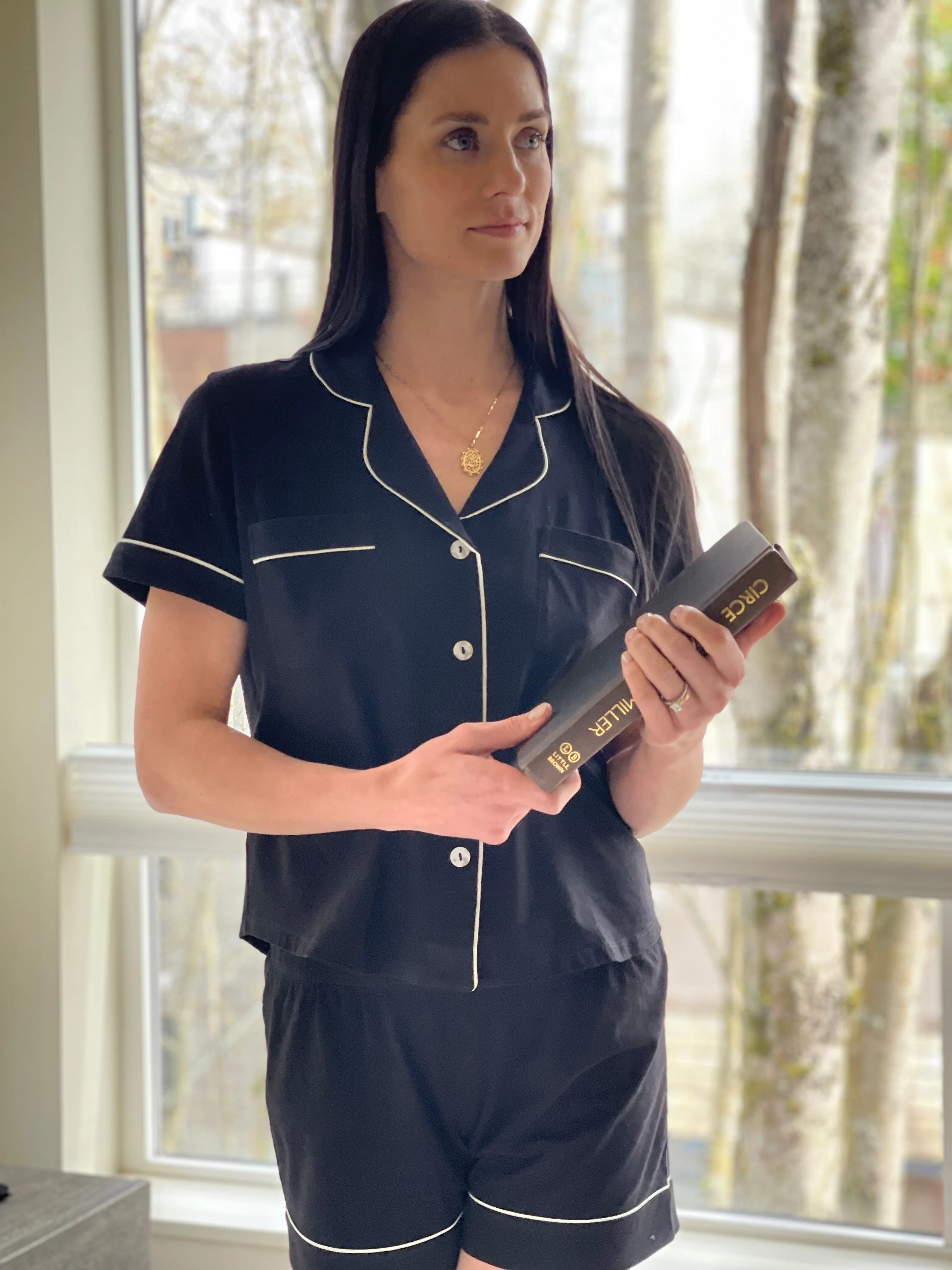 Classic Luxury Shorties Pajamas in Brushed Pima Cotton - Image 3