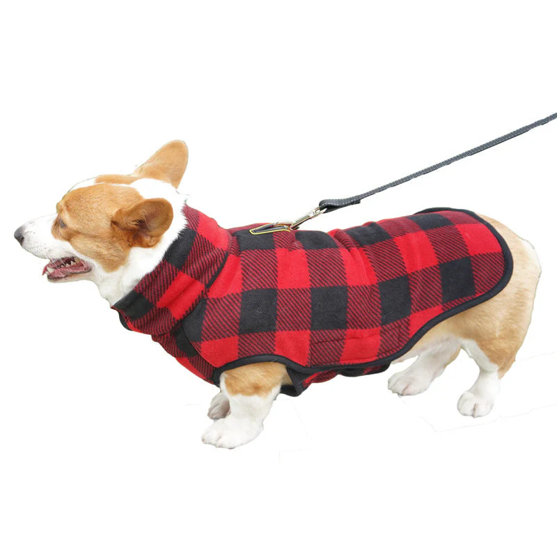 Classic Plaid Fleece Dog Jacket(2 colors) - Image 3