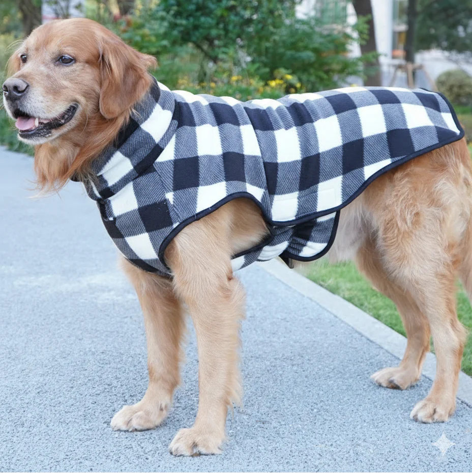 Classic Plaid Fleece Dog Jacket(2 colors) - Image 4