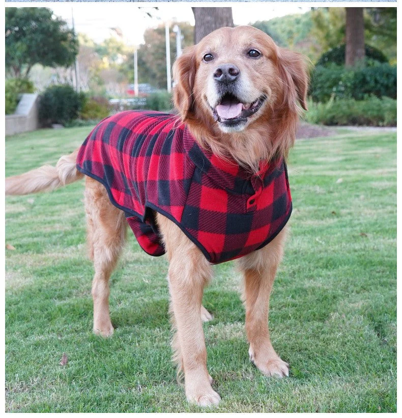 Classic Plaid Fleece Dog Jacket(2 colors) - Image 5