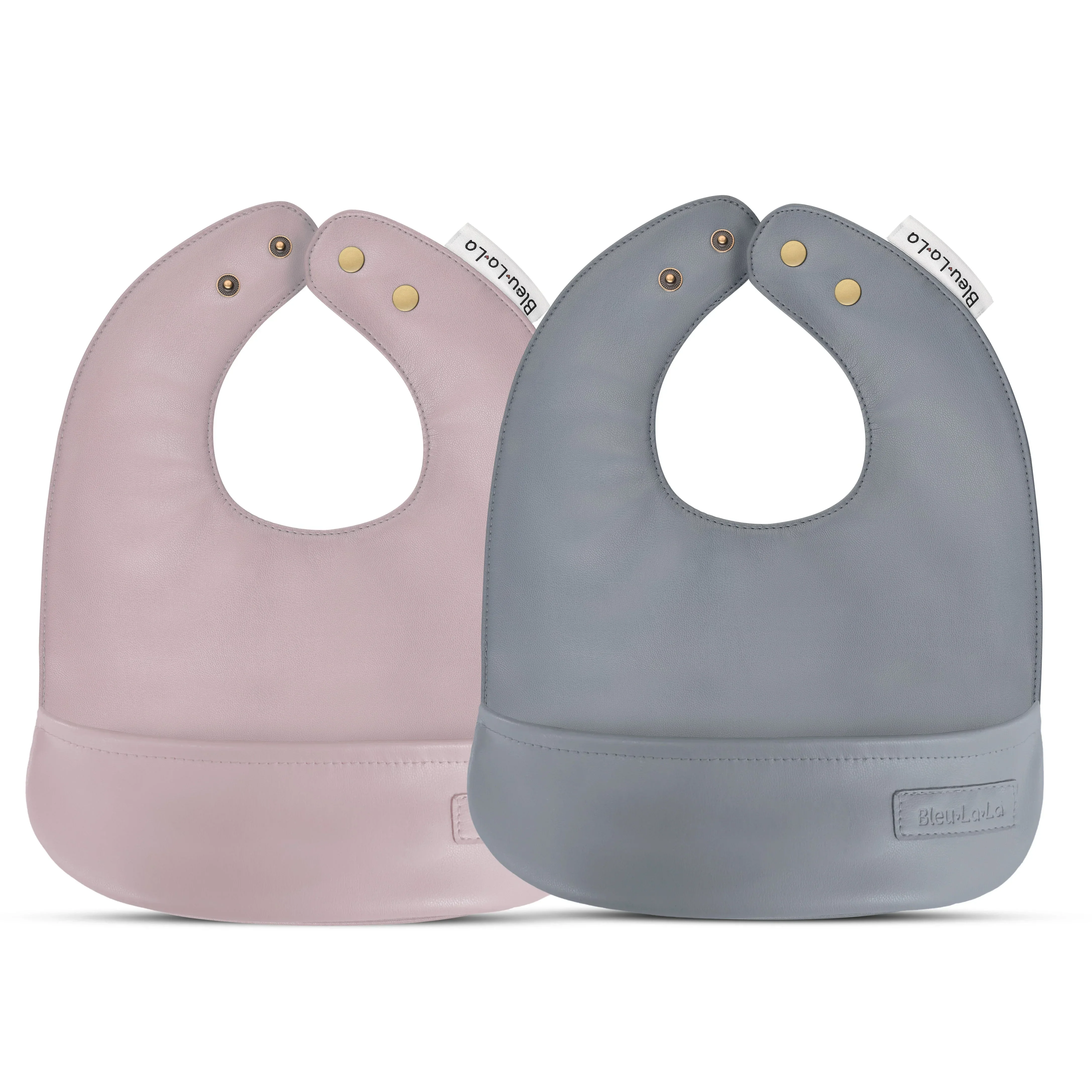 Classic - Set of Soft Vegan Leather Easy Clean Bibs 0-12 Months - Image 12