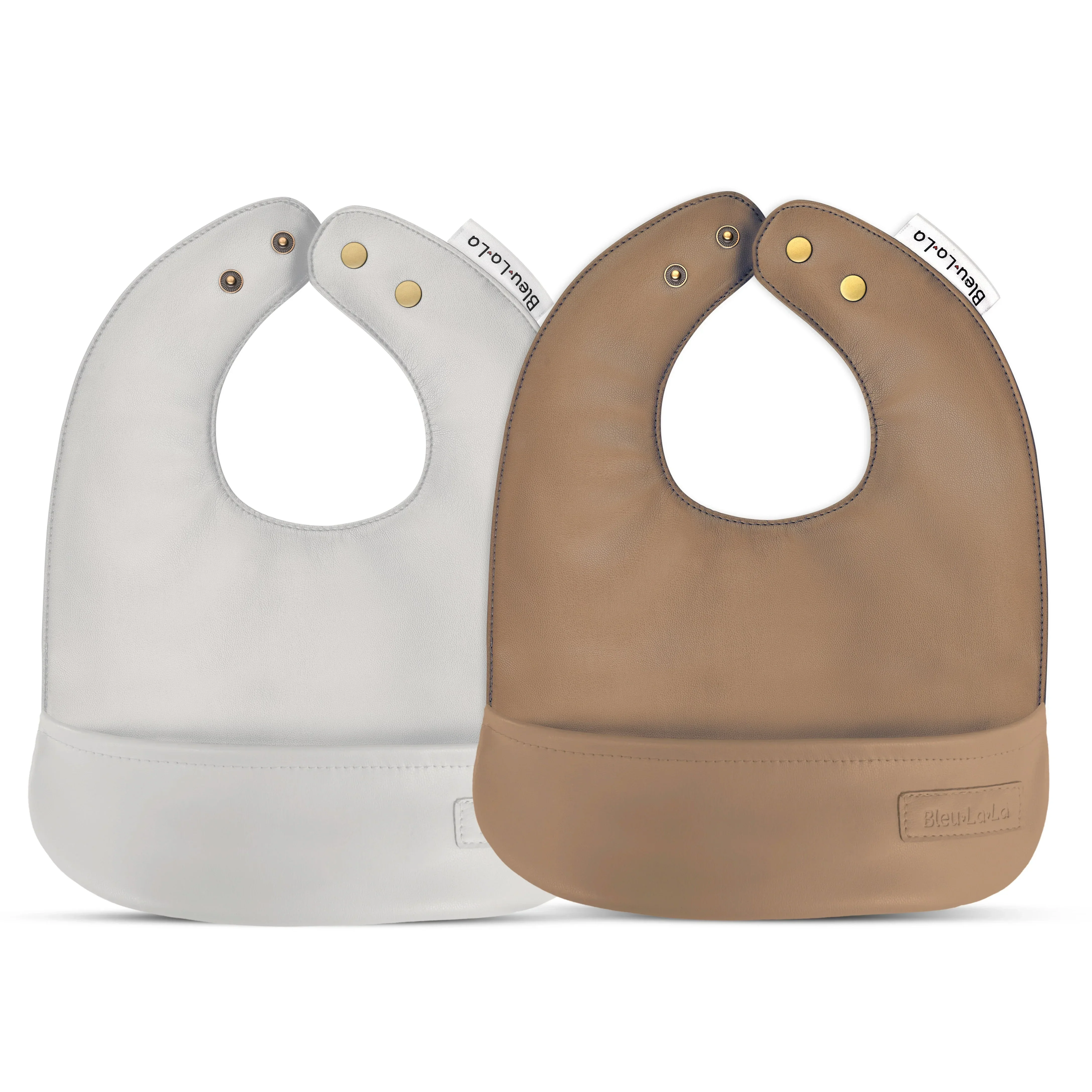 Classic - Set of Soft Vegan Leather Easy Clean Bibs 0-12 Months - Image 8