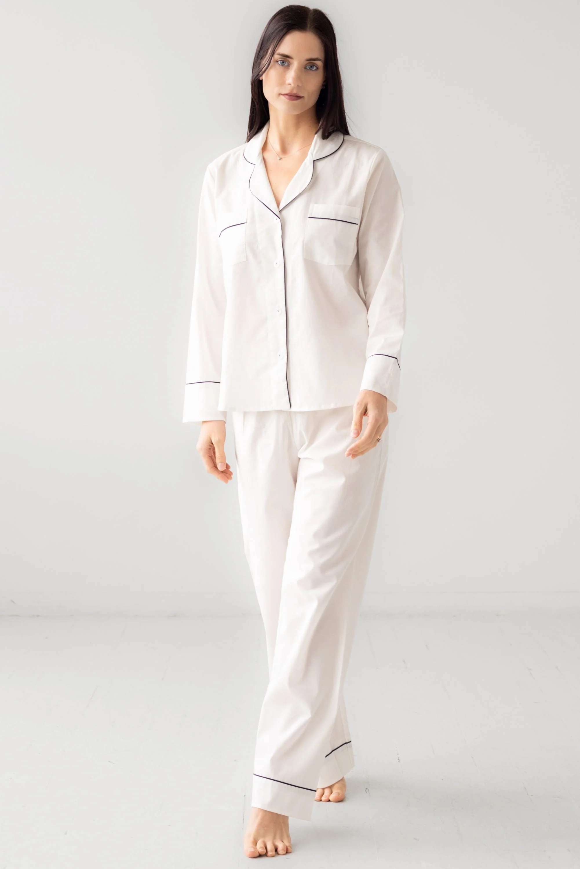 Classic Woven Cotton Pajama Set - Image 10