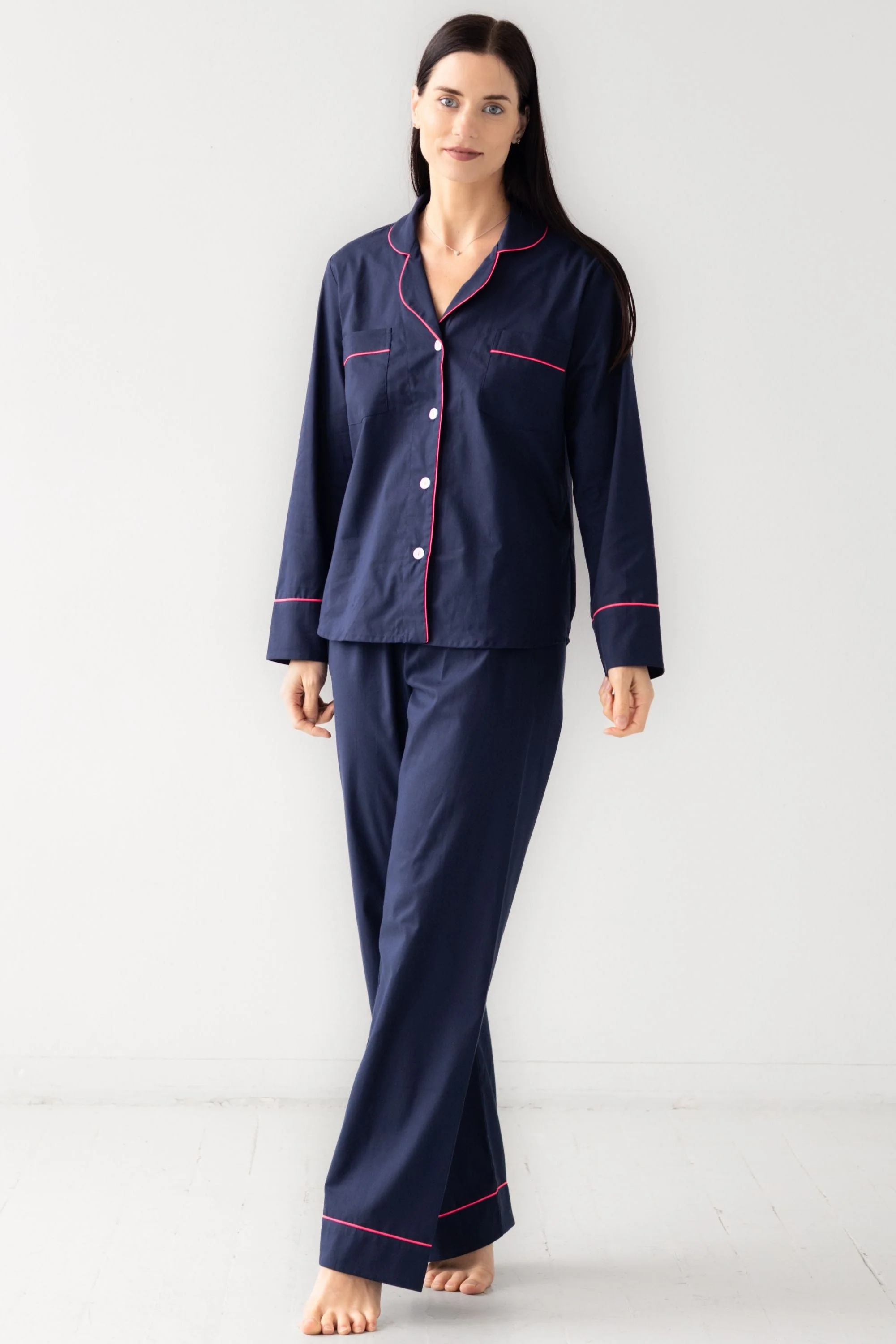 Classic Woven Cotton Pajama Set - Image 11