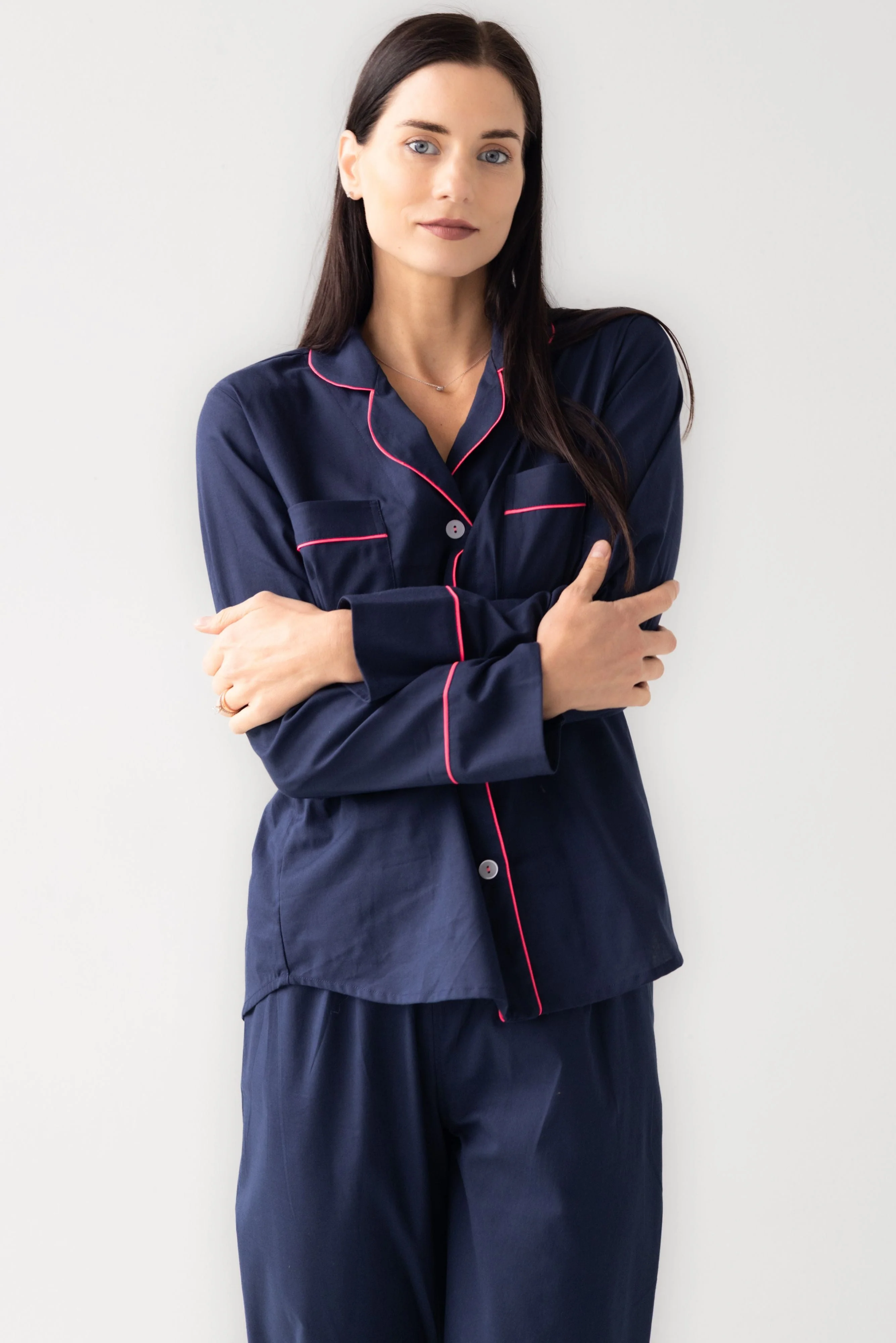 Classic Woven Cotton Pajama Set - Image 12