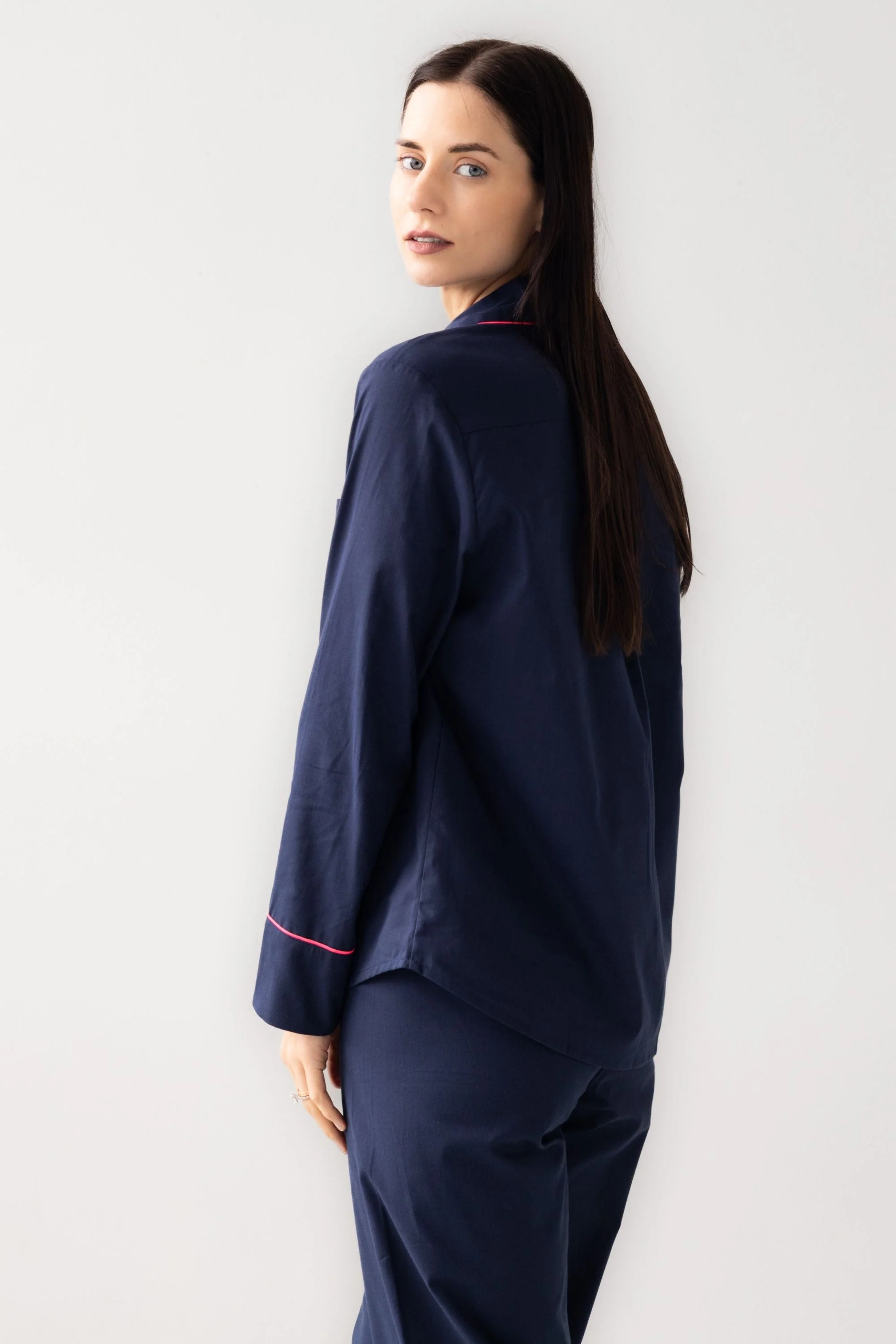 Classic Woven Cotton Pajama Set - Image 2