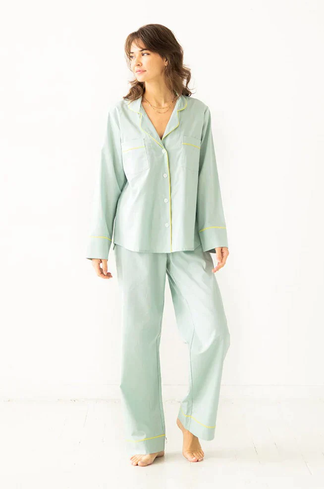 Classic Woven Cotton Pajama Set - Image 4
