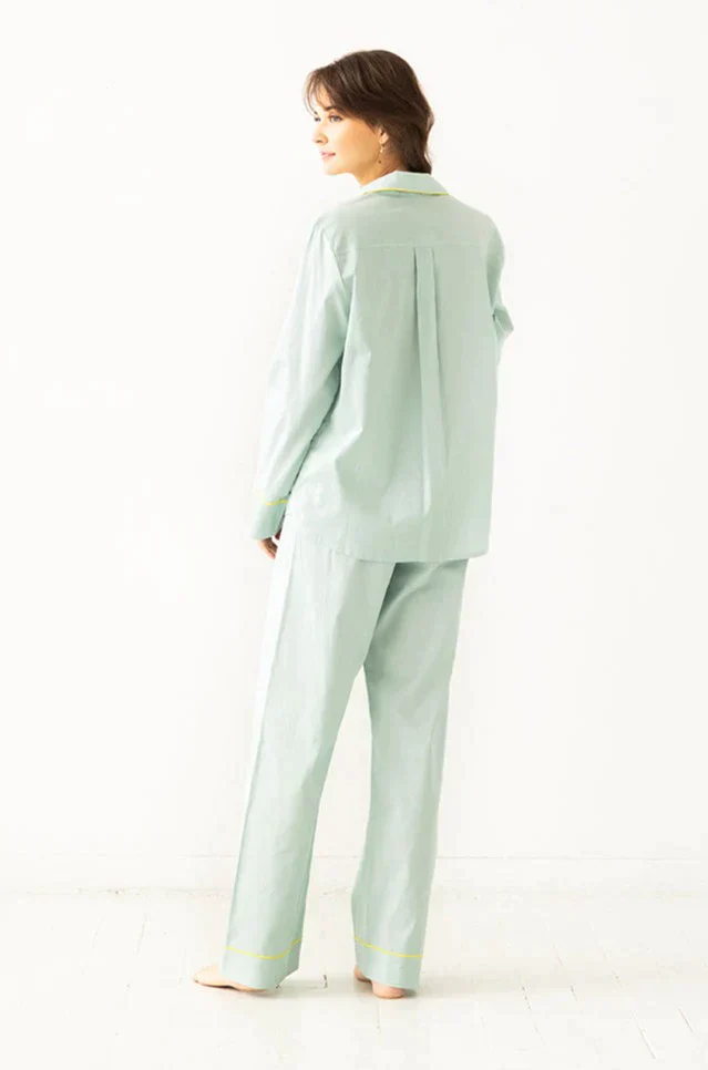 Classic Woven Cotton Pajama Set - Image 5