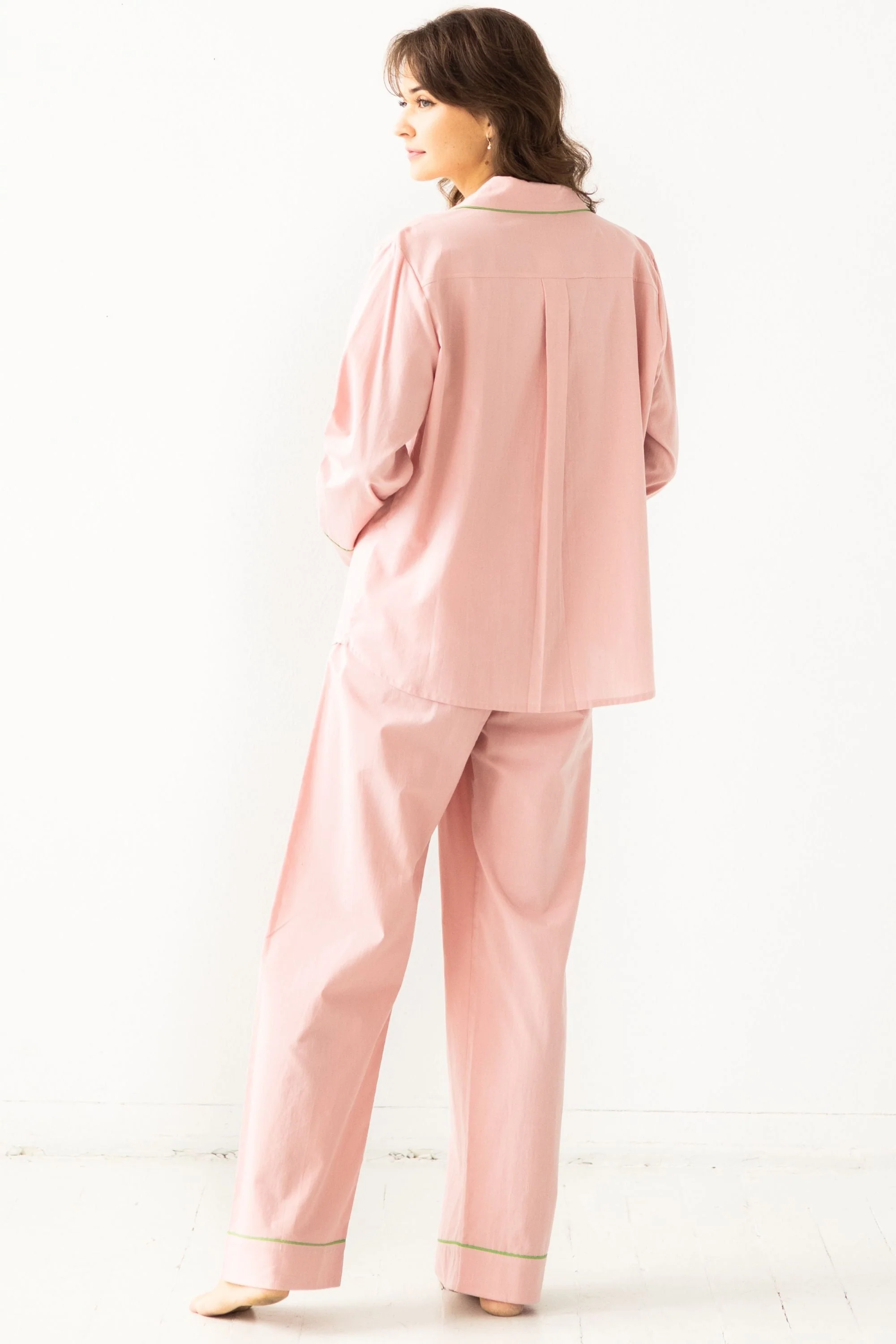 Classic Woven Cotton Pajama Set - Image 6