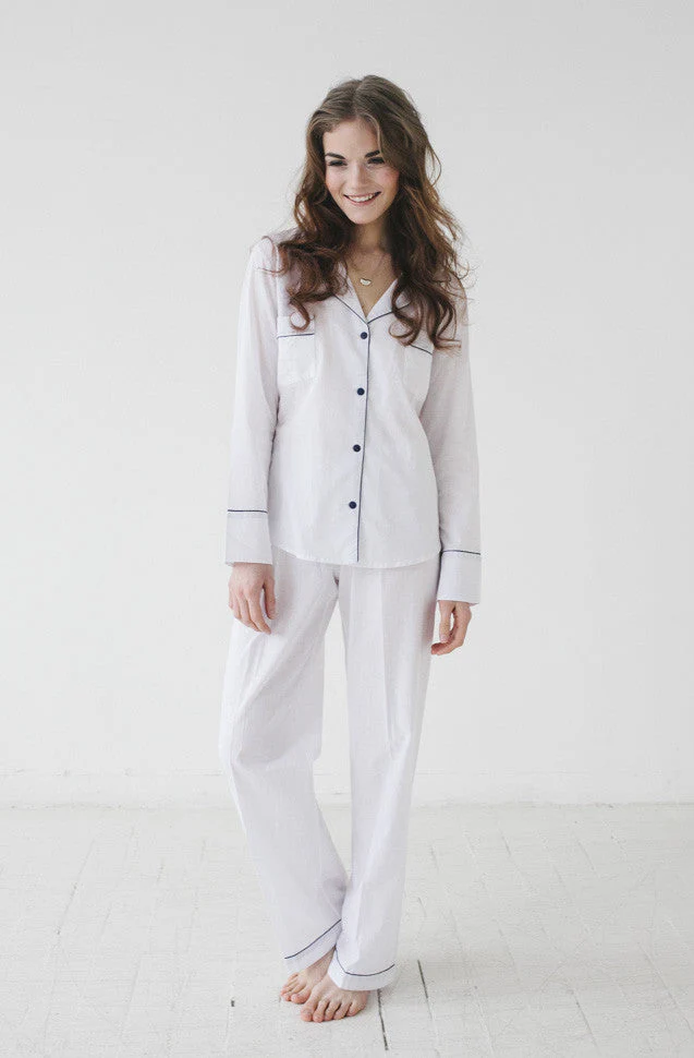 Classic Woven Cotton Pajama Set - Image 7