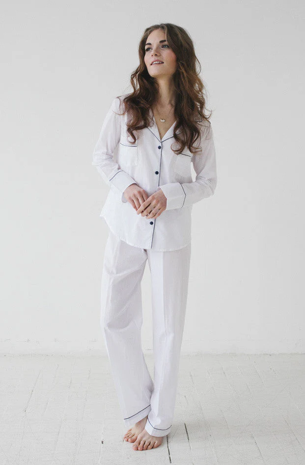 Classic Woven Cotton Pajama Set - Image 8