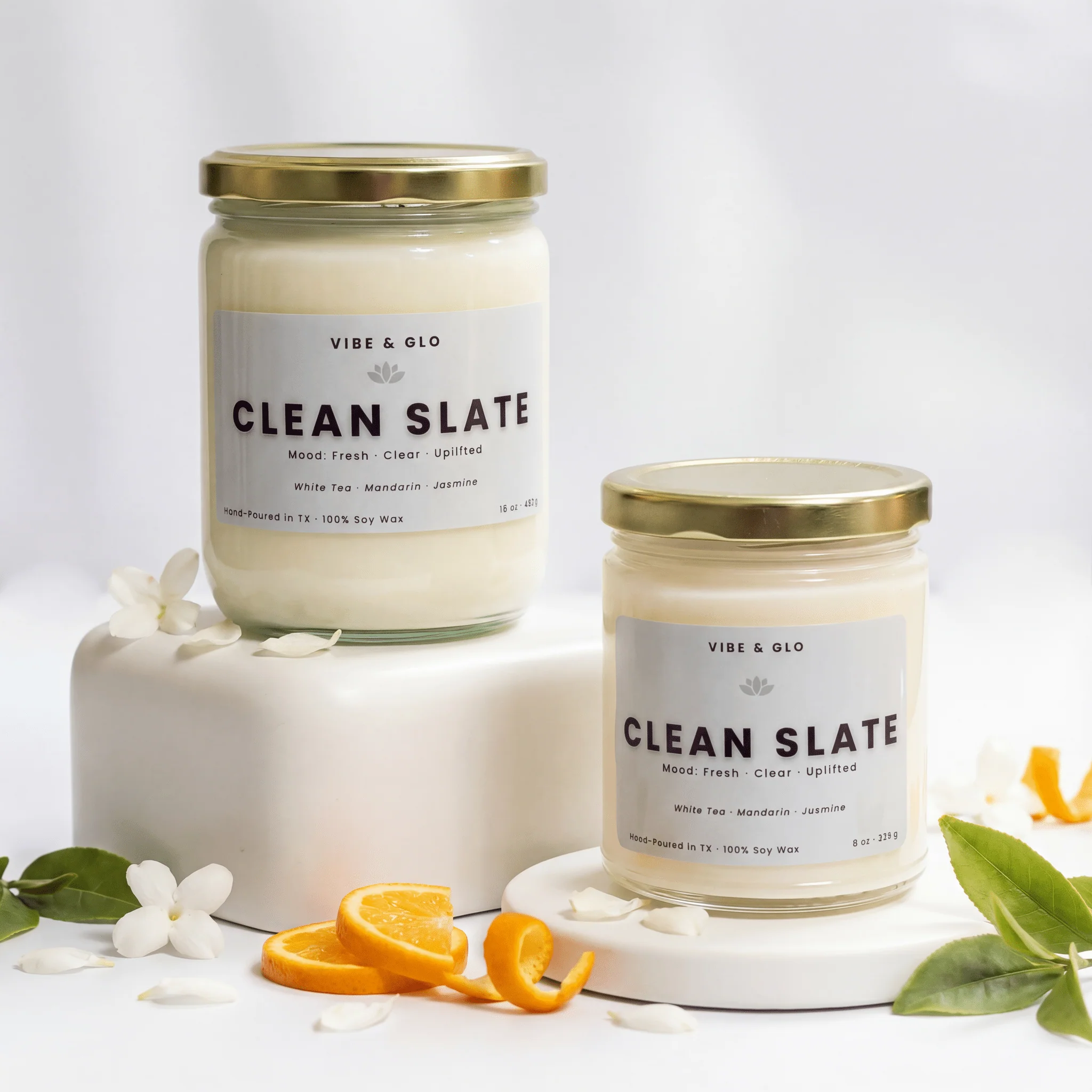 Clean Slate – White Tea & Jasmine Soy Candle - Image 2
