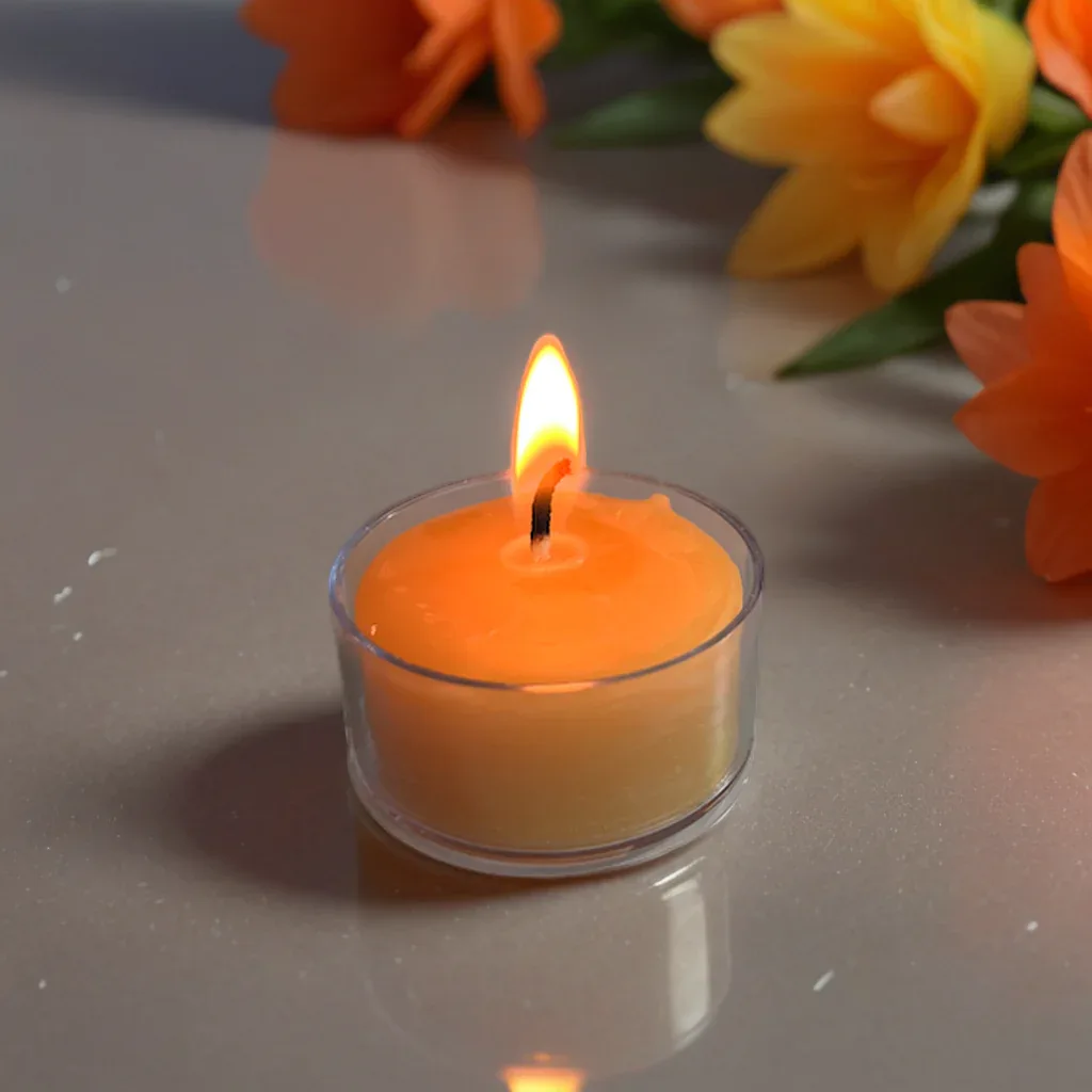 Clear Cupped Tealight Beeswax Candles BULK - Image 2