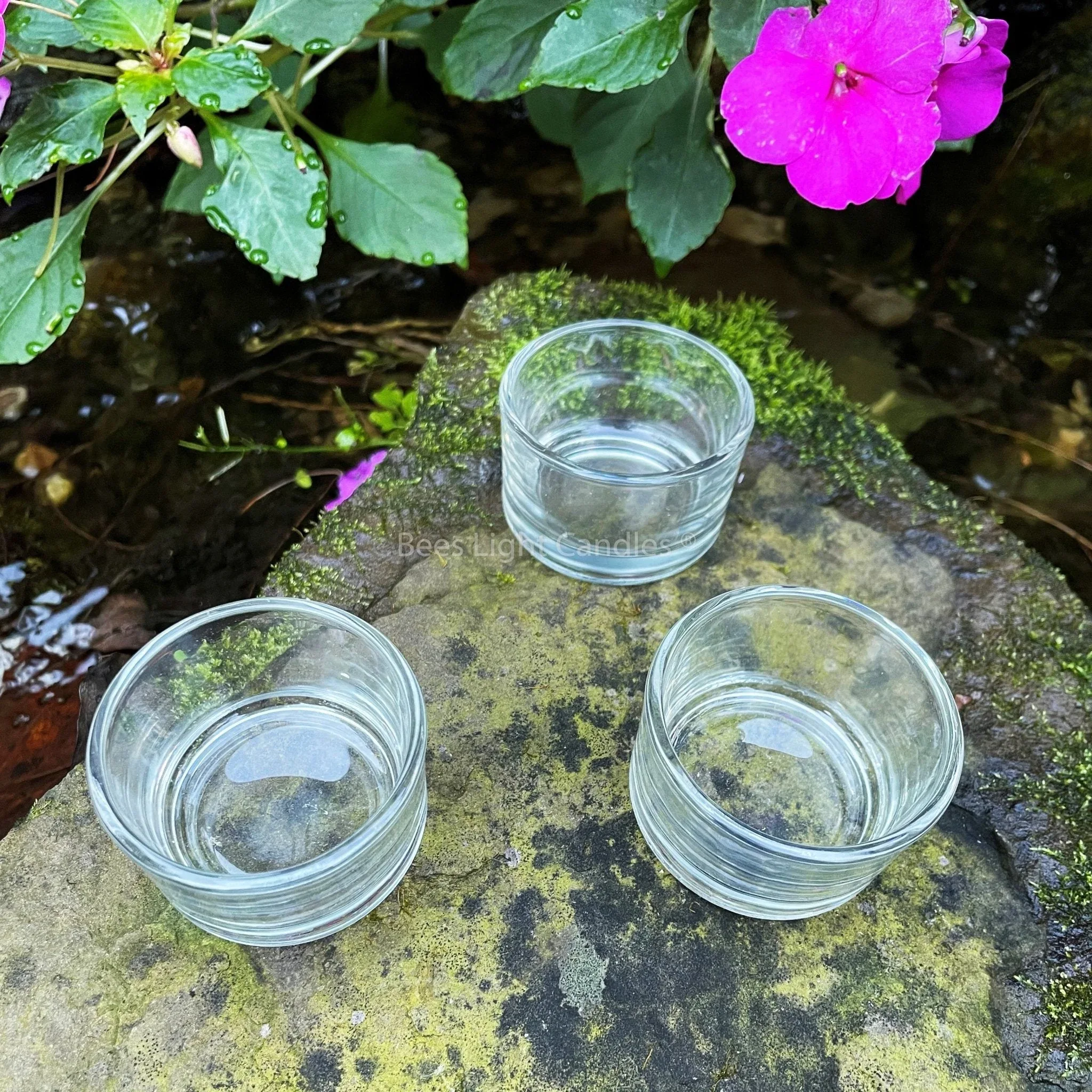 Clear Glass Tealight Holders - Image 2
