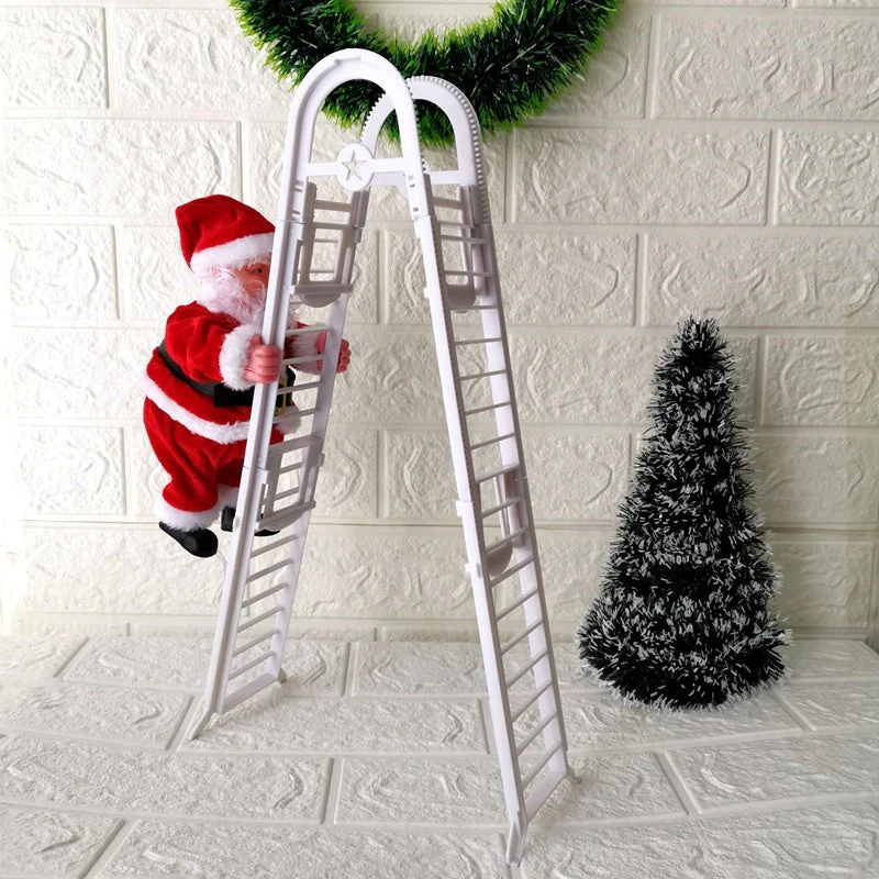 Climbing Ladder Electric Santa Claus Climbing Red Ladder Doll Toy - Image 13