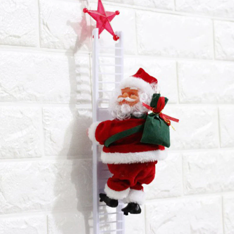Climbing Ladder Electric Santa Claus Climbing Red Ladder Doll Toy - Image 15