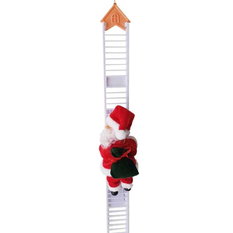 Climbing Ladder Electric Santa Claus Climbing Red Ladder Doll Toy - Image 8