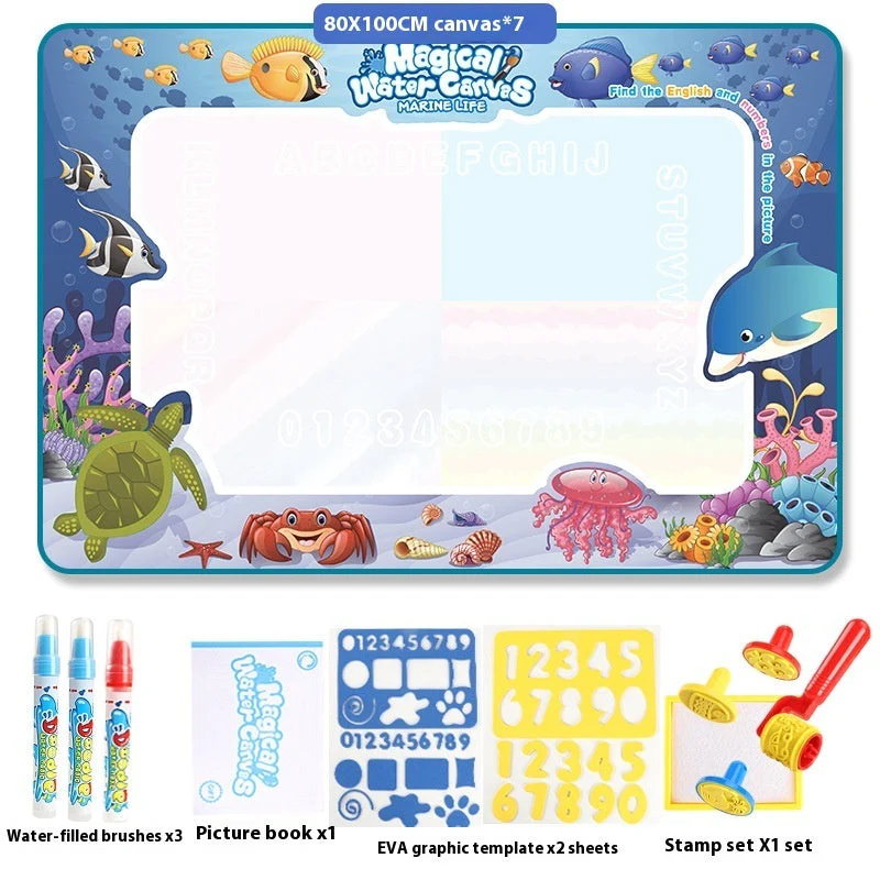 Cloth Toy Clear Water Painting Drawing Board Magic Color Graffiti Blanket Water Picture Book - Image 12