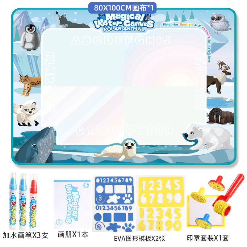 Cloth Toy Clear Water Painting Drawing Board Magic Color Graffiti Blanket Water Picture Book - Image 14