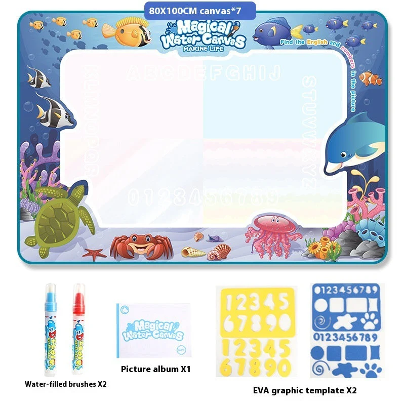 Cloth Toy Clear Water Painting Drawing Board Magic Color Graffiti Blanket Water Picture Book - Image 5