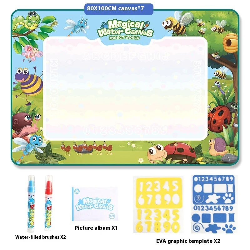 Cloth Toy Clear Water Painting Drawing Board Magic Color Graffiti Blanket Water Picture Book - Image 9