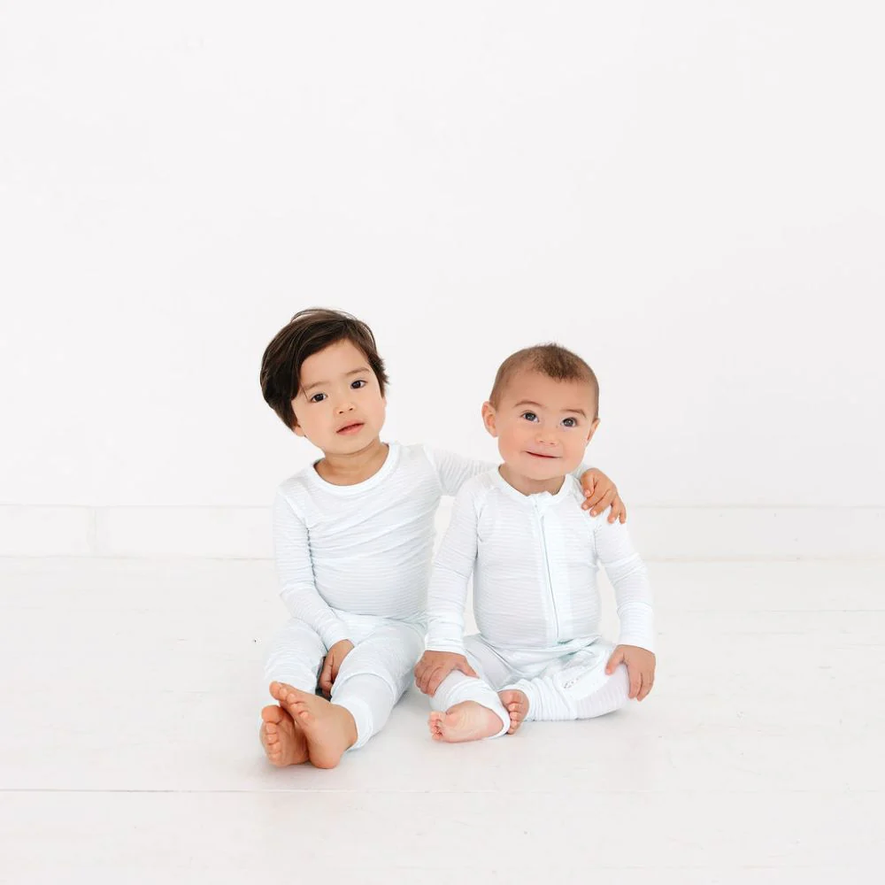 Cloud Stripe Bamboo Toddler Pajama Set - Image 6