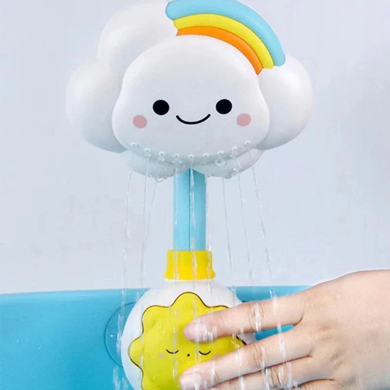 Cloud Weather Bath Toy for Kids – Educational Water Spray Toy with Rotating Nozzle & Suction Cup - Image 4