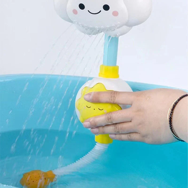 Cloud Weather Bath Toy for Kids – Educational Water Spray Toy with Rotating Nozzle & Suction Cup - Image 5