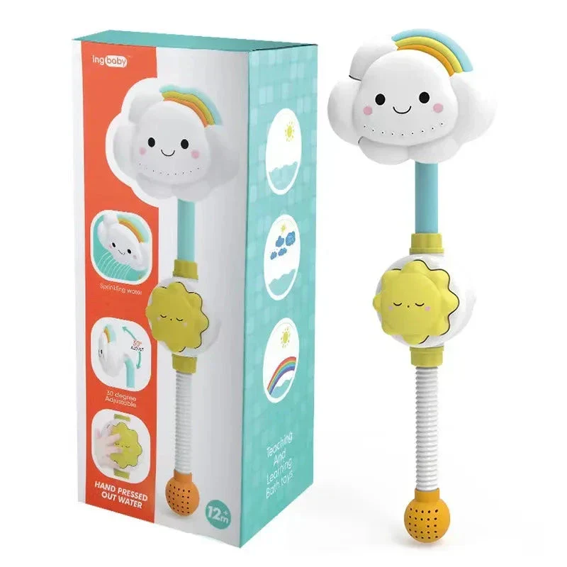 Cloud Weather Bath Toy for Kids – Educational Water Spray Toy with Rotating Nozzle & Suction Cup - Image 6