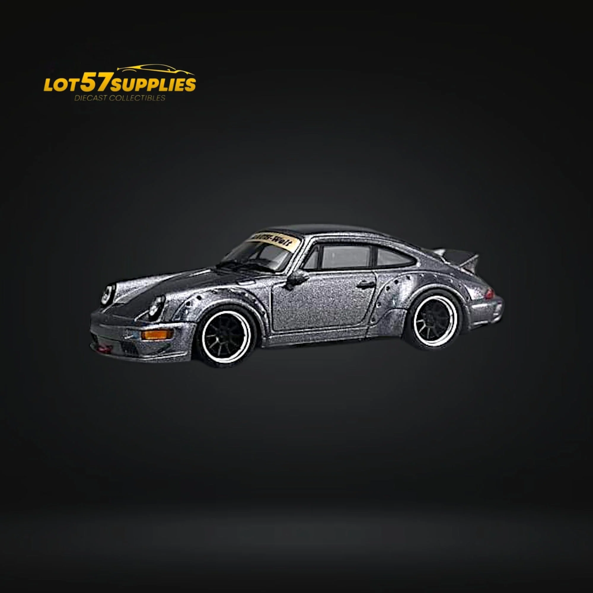 CM Model Porsche 964 Widebody Metallic Gray 1:64 - Image 2