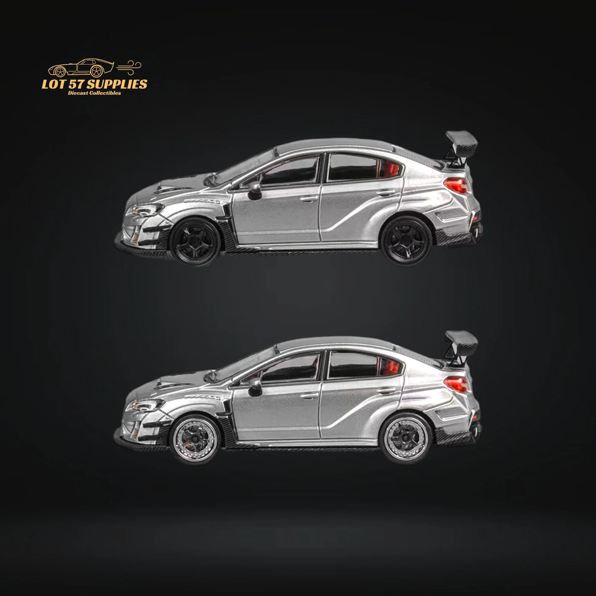 CM Model Subaru WRX STI Varis Widebody Silver 1:64 - Image 2