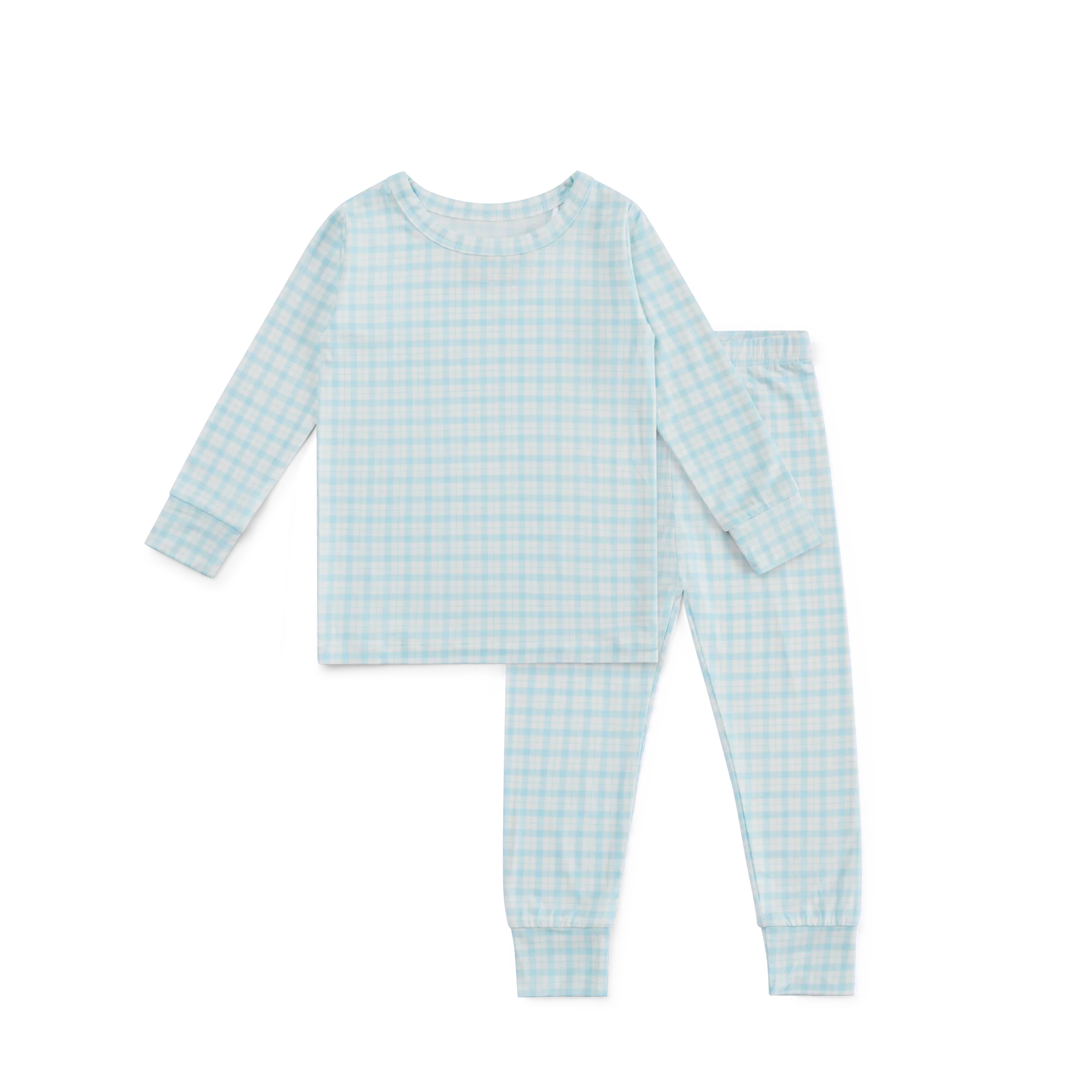 Coastal Check Bamboo Toddler Pajama Set - Image 2