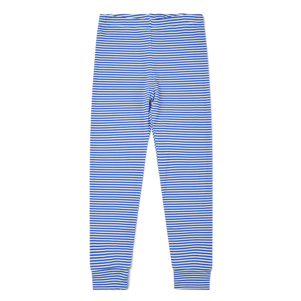 Cobalt Stripe Bamboo Toddler Pajama Set - Image 3