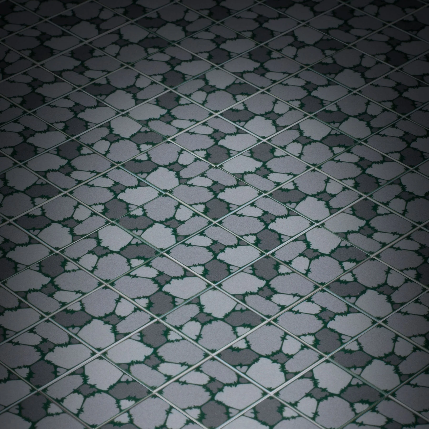 Cobblestone Flooring (Plant Overgrowth) - Custom Printed 2x2 Tile made using LEGO part - Image 2