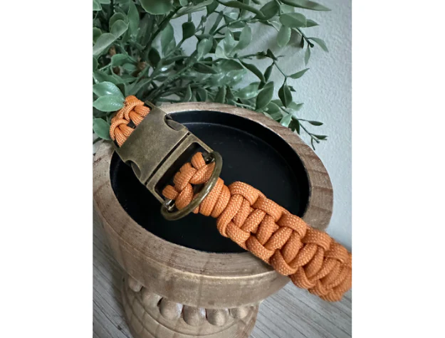 Cobra Braid in Mustard - Handmade Dog Collar - Image 2